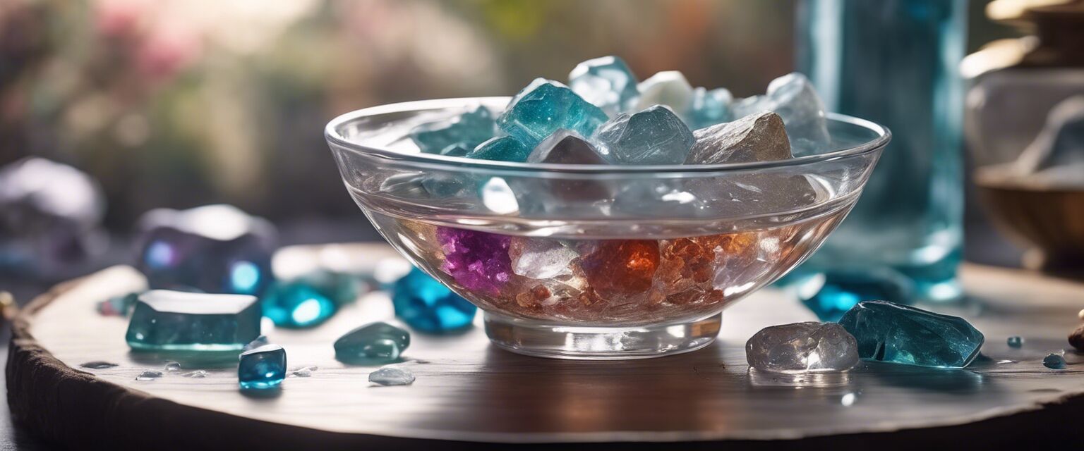 Water cleansing for healing crystals