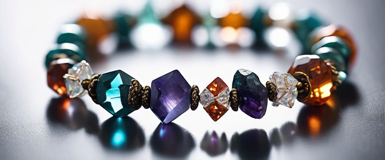 Handmade healing crystal bracelet