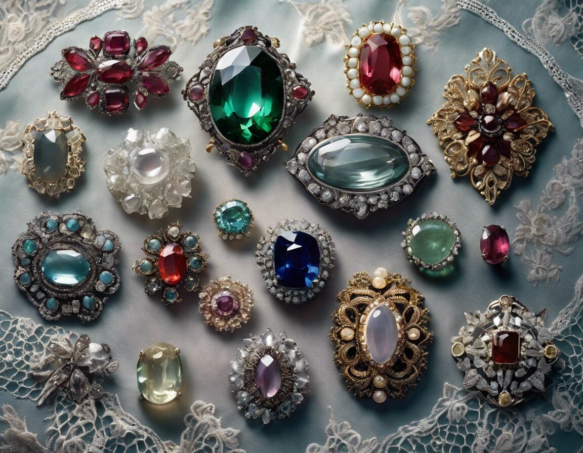 Gemstone Brooches