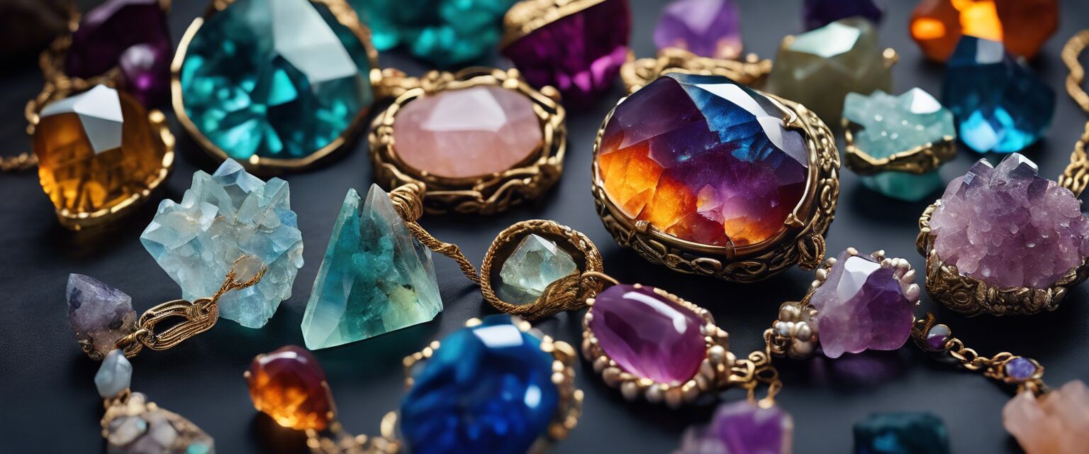 Variety of Healing Crystal Jewelry